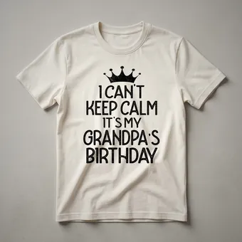 Grandpa's Birthday Party Graphic T-Shirt for Grandchildren
