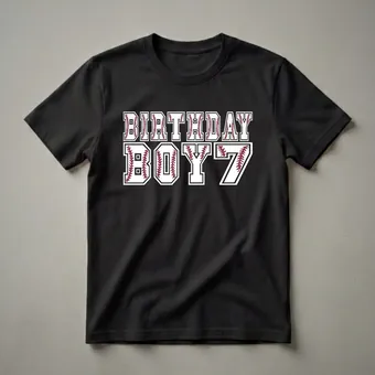 7th Birthday Boy Baseball Graphic T-Shirt for Kids