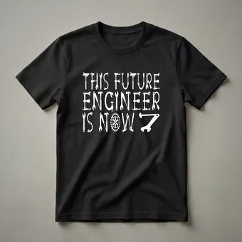 This Future Engineer Is Now 7 Years Old Boy 7th Birthday T-Shirt
