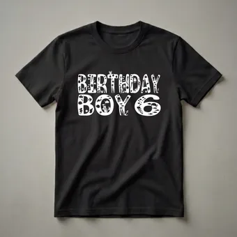 6th Birthday Boy Ocean Life Graphic T-Shirt for 6-Year-Olds