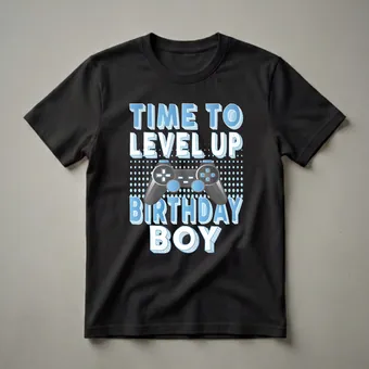 Time To Level Up Birthday Boy Video Game Controller Lover T-Shirt