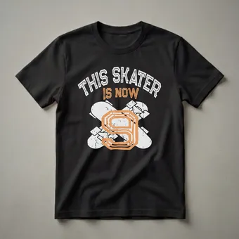 This Skater Is Now 9 Years Old Birthday T-Shirt for Kids