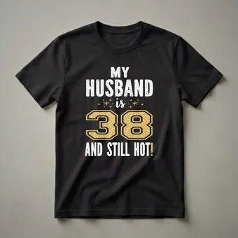 38th Birthday Husband Graphic T-Shirt - Still Hot!