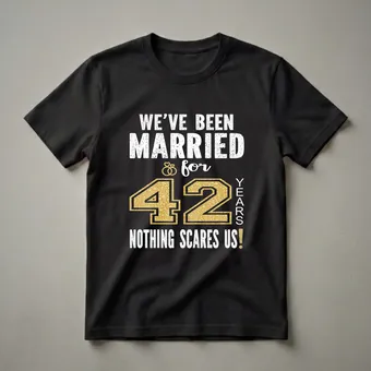 42nd Wedding Anniversary Married For 42 Years Couples Shirt