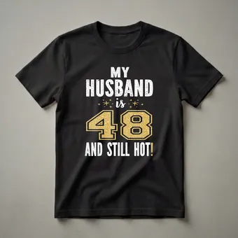 My Husband Is 48 And Still Hot 48th Birthday T-Shirt