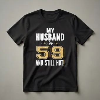 59th Birthday Husband Still Hot Graphic T-Shirt for Him