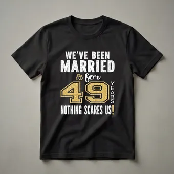 49th Wedding Anniversary Couple T-Shirt - Nothing Scares Us