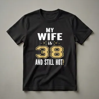 My Wife Is 38 And Still Hot 38th Birthday T-Shirt for Her