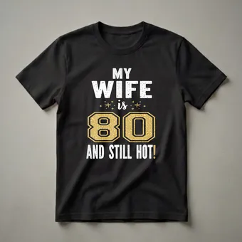 My Wife Is 80 And Still Hot 80th Birthday T-Shirt for Her