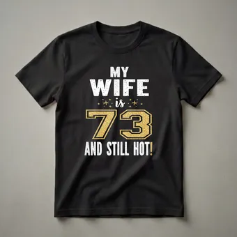 My Wife Is 73 And Still Hot 73rd Birthday T-Shirt