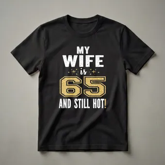 65th Birthday Queen "My Wife Is 65 And Still Hot" T-Shirt