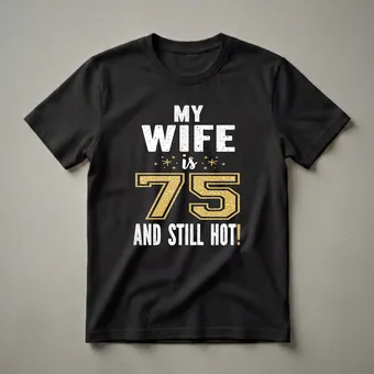 75th Birthday Queen My Wife Is Still Hot Graphic T-Shirt