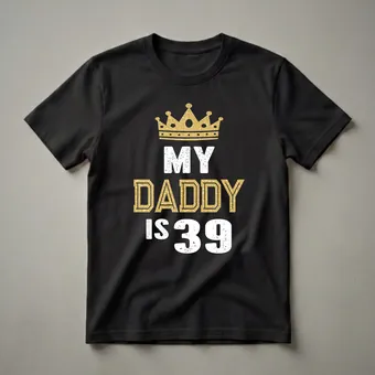 39th Birthday Dad Crown Graphic T-Shirt for Him