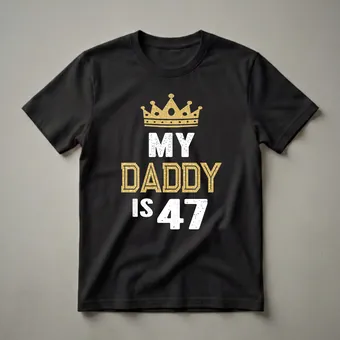 47th Birthday King Crown Graphic T-Shirt for Dad