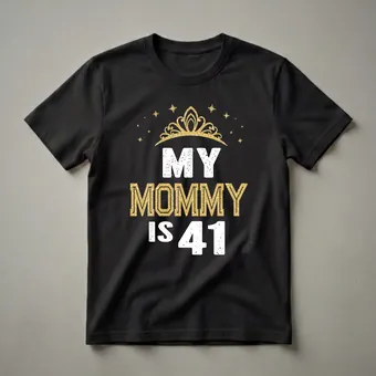 My Mommy Is 41 Birthday Queen Graphic T-Shirt for Women