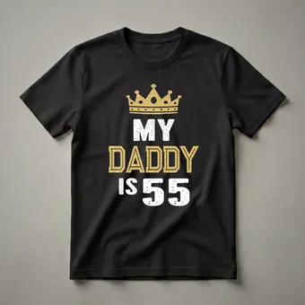 55th Birthday King Crown Graphic T-Shirt for Dad