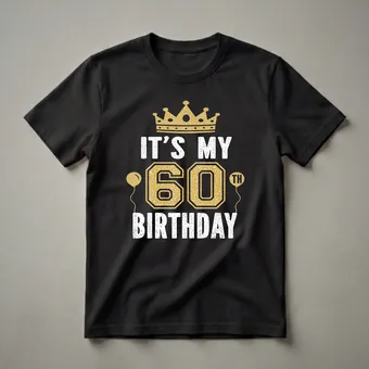 It's My 60th Birthday Queen King Crown Graphic T-Shirt