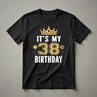 It's My 38th Birthday Crown Graphic T-Shirt for Men and Women