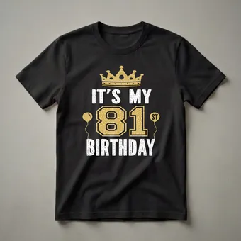 It's My 81st Birthday Queen King Crown Graphic T-Shirt