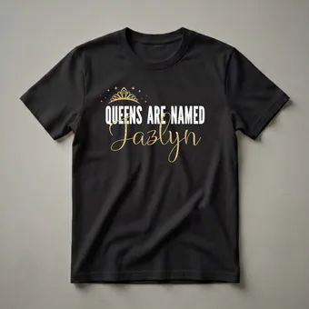 Personalized Queens Are Named Jazlyn Birthday Girl T-Shirt