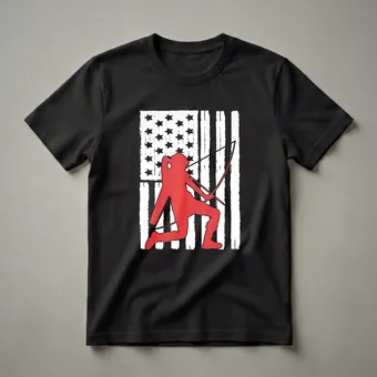 American Flag Archery Graphic T-Shirt for Bow Hunters