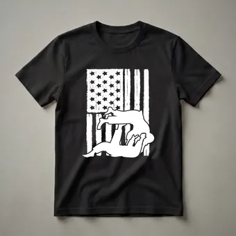 American Flag Jiu Jitsu Graphic T-Shirt for Martial Arts Enthusiasts