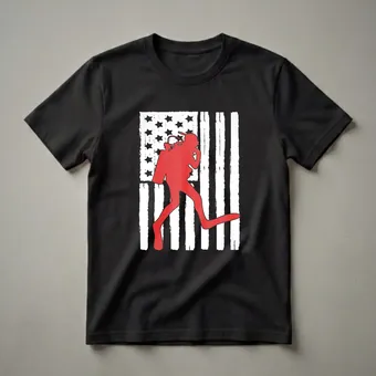 American Flag Scuba Diver Graphic T-Shirt for Patriotic Divers