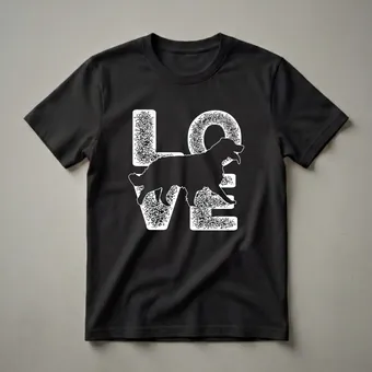 Irish Red and White Setter LOVE Graphic T-Shirt for Dog Moms