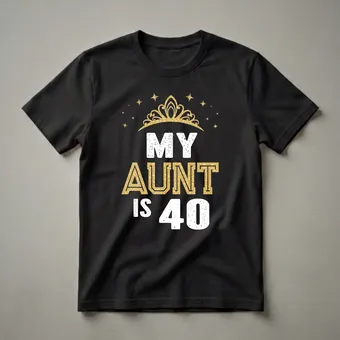 My Aunt is 40 - 40th Birthday Queen Auntie T-Shirt