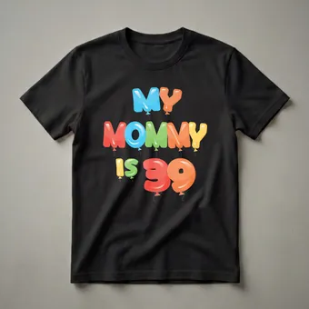 My Mommy Is 39 Balloon Graphic T-Shirt for 39th Birthday