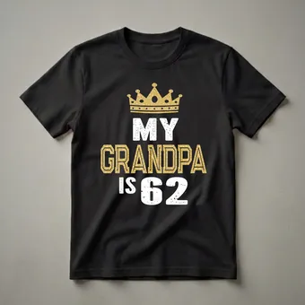 My Grandpa is 62 Years Old 62nd Birthday T-Shirt for Grandfathers