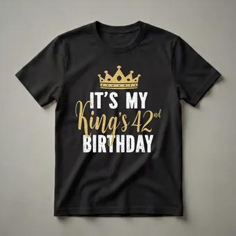 It's My King's 42nd Birthday Graphic T-Shirt for Men