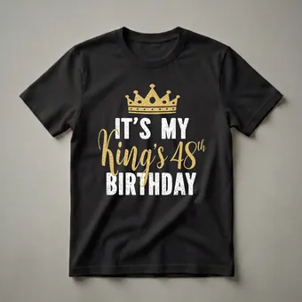 It's My King's 48th Birthday Graphic T-Shirt for Men