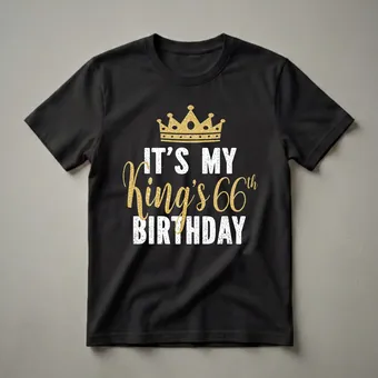 It's My King's 66th Birthday Graphic T-Shirt for Men
