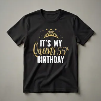 Queen's 55th Birthday Crown Graphic T-Shirt for Women