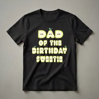 Dad Of The Birthday Sweetie Pear Graphic T-Shirt for Fathers