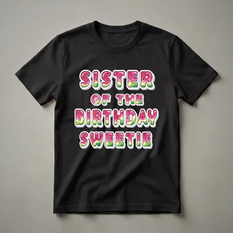 Sister of the Birthday Sweetie Watermelon Graphic T-Shirt