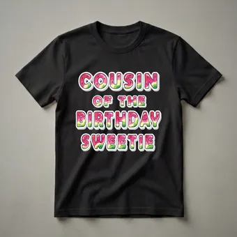 Cousin Of The Birthday Sweetie Watermelon Graphic T-Shirt for Girls