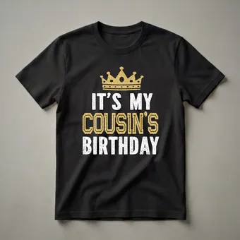 It's My Cousin's Birthday Graphic T-Shirt for Family Parties