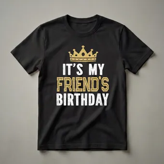 It's My Friend's Birthday Party Theme Graphic T-Shirt