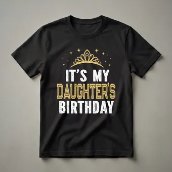 It's My Daughter's Birthday Party Family Matching T-Shirt