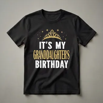 It's My Granddaughter's Birthday Party Family Matching T-Shirt