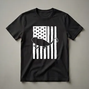 American Flag Chameleon T-Shirt for Reptile Lovers and Patriots