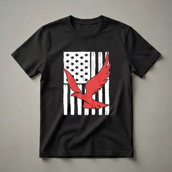 American Flag Eagle T-Shirt for Proud Patriots and Animal Lovers