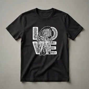 Zebra Love Graphic T-Shirt for African Wildlife Enthusiasts