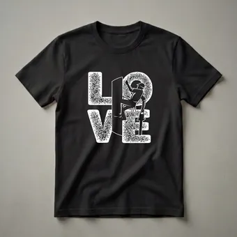 Arborist LOVE Graphic T-Shirt for Tree Surgeons and Woodworkers