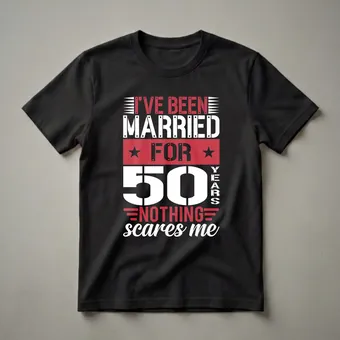 50th Anniversary Shirt: I've Been Married For 50 Years Nothing Scares
