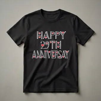 Happy 29th Anniversary Together Graphic T-Shirt for Couples