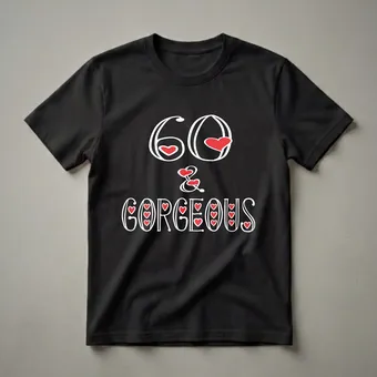 60 And Gorgeous Happy 60th Birthday T-Shirt for Women