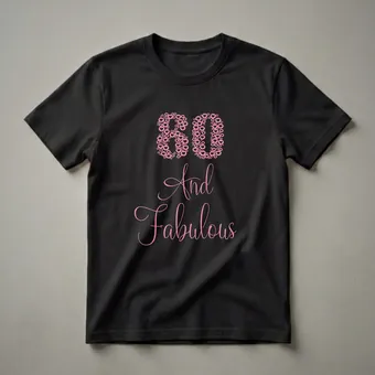 80 And Fabulous Pink Hearts Graphic T-Shirt for 80th Birthday